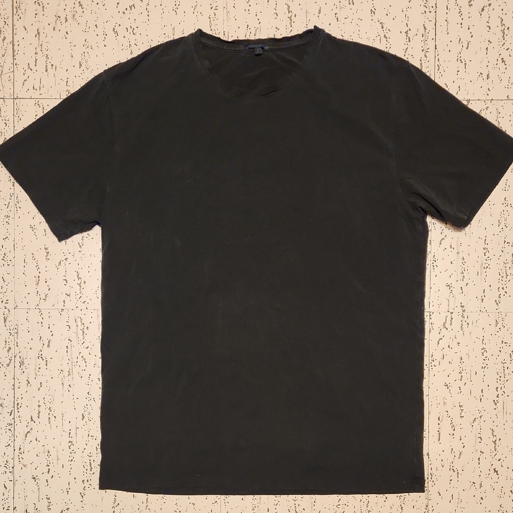 Patrick Assaraf Black Pima Cotton Crewneck T-Shirt